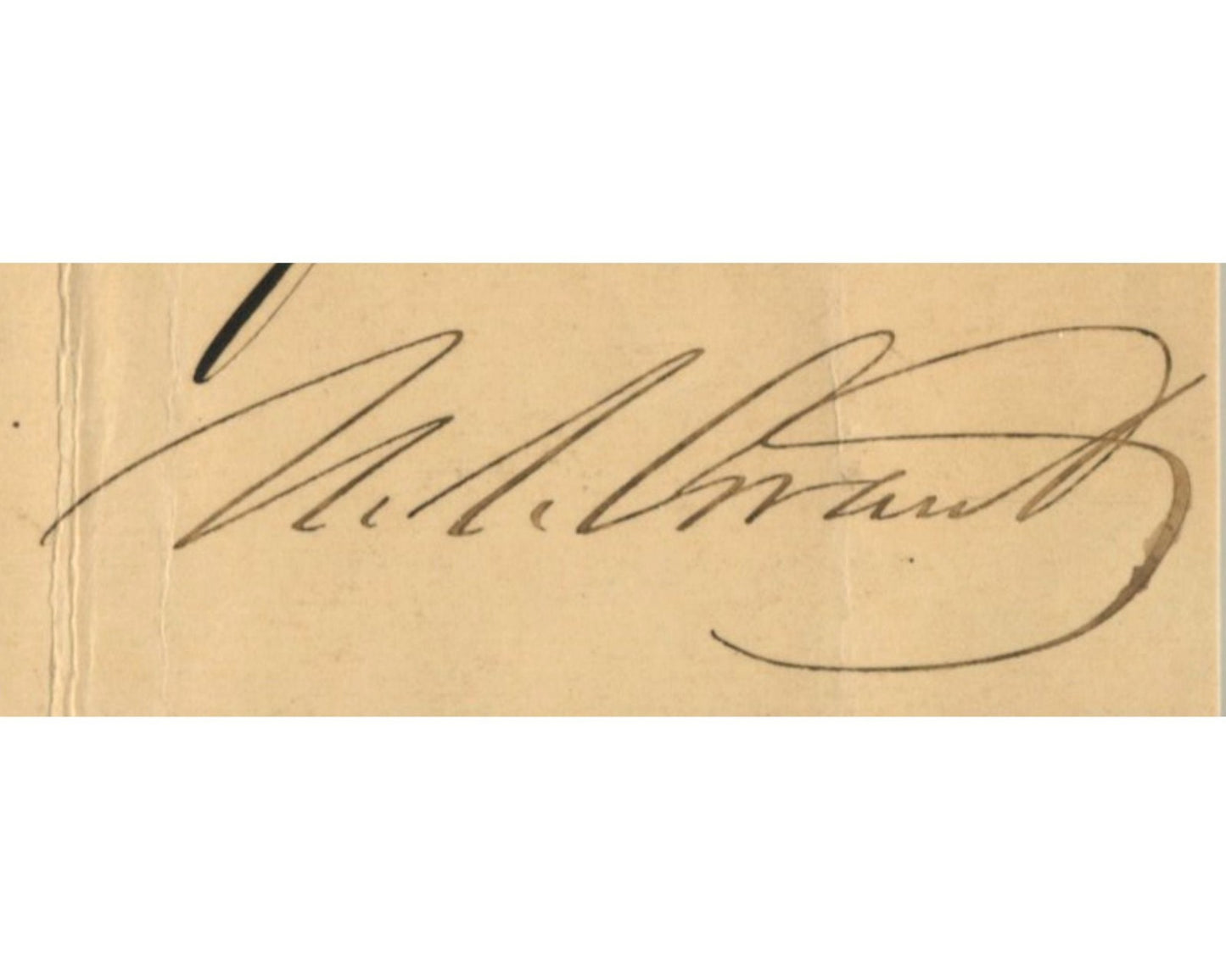 President & General Ulysses S. Grant Signed Cut Document PSA Auto