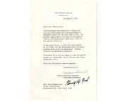 President Gerald Ford Signed W.H. Letter on Baseball Cards & Ty Cobb Auto! PSA