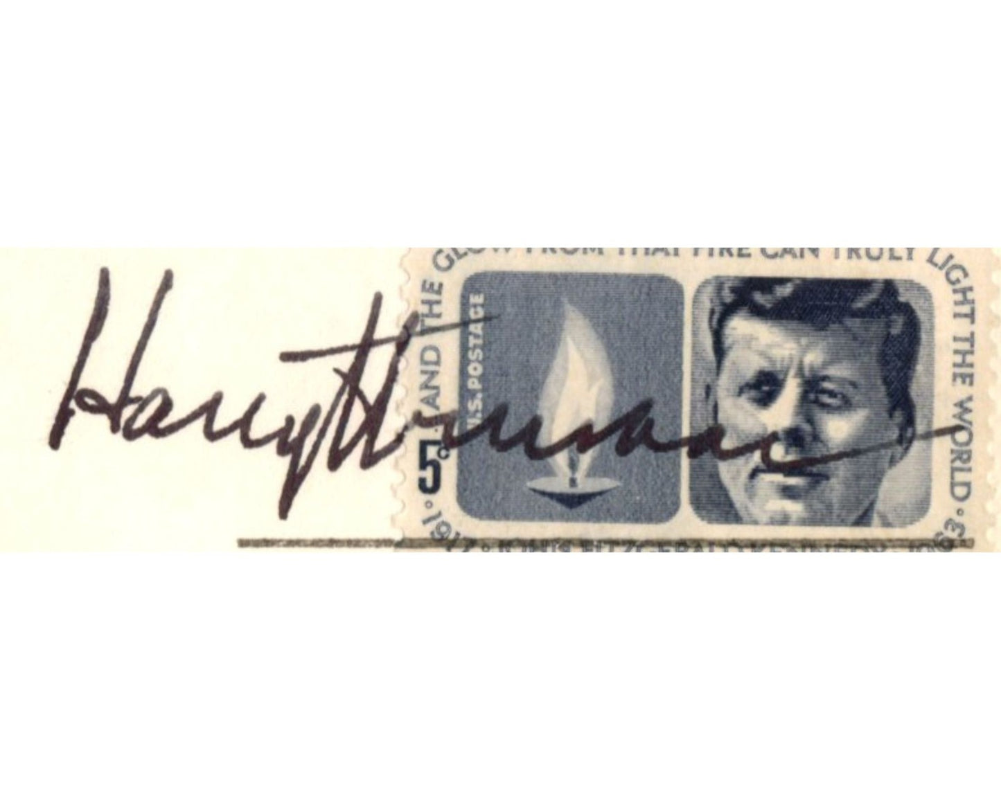 President HARRY TRUMAN Signed JFK First Day Cover PSA - Bold Autograph!