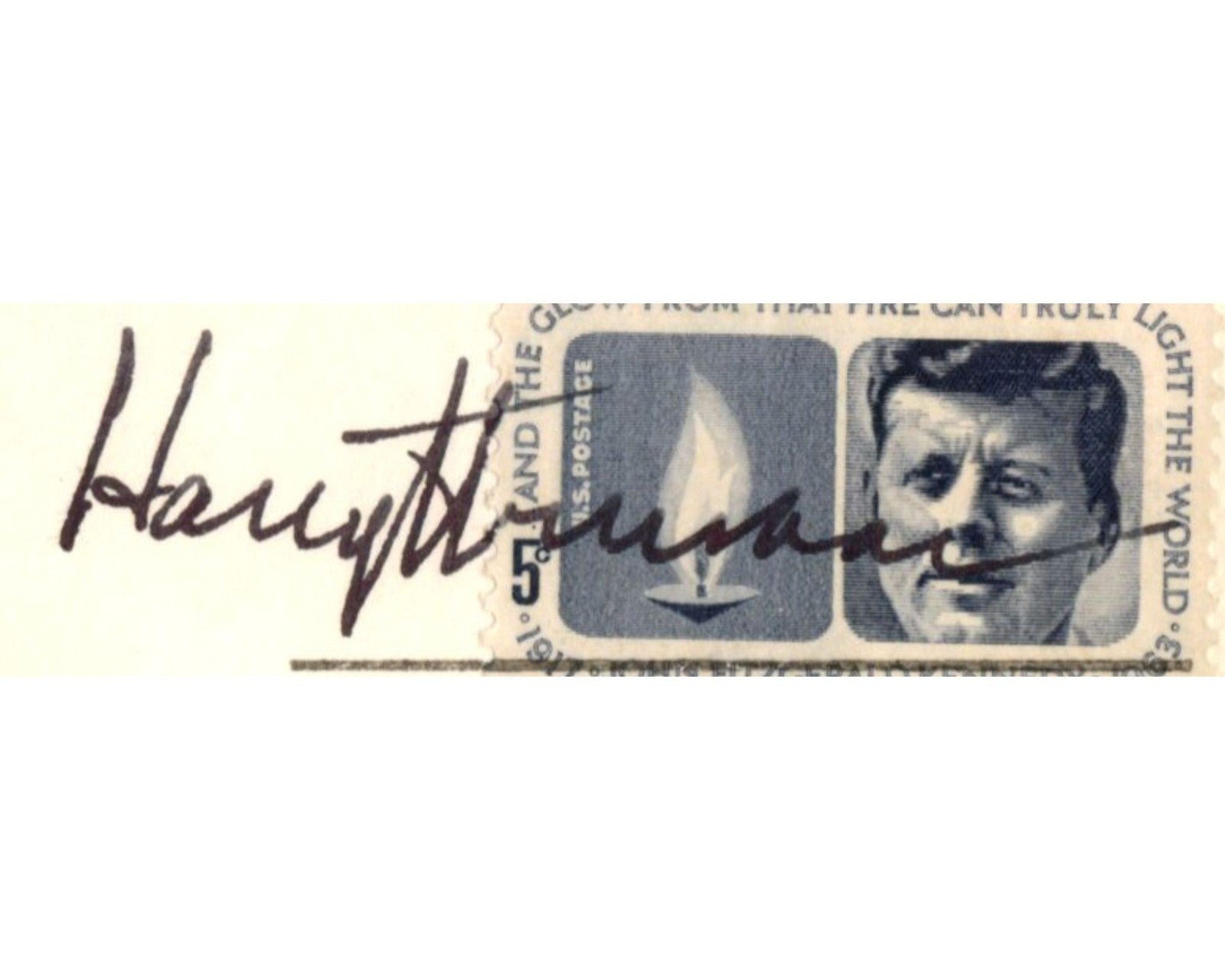 President HARRY TRUMAN Signed JFK First Day Cover PSA - Bold Autograph!