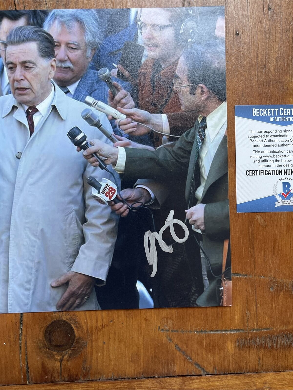 Al Pacino as Hoffa Signed 8x10 Irishman Photo BAS. Scarface Godfather Actor 