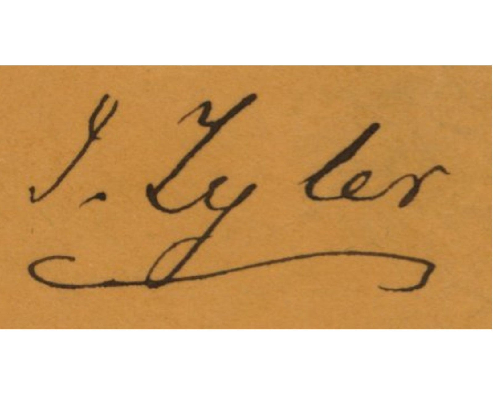 President John Tyler Signed Free Frank Sent to Boston PSA Auto