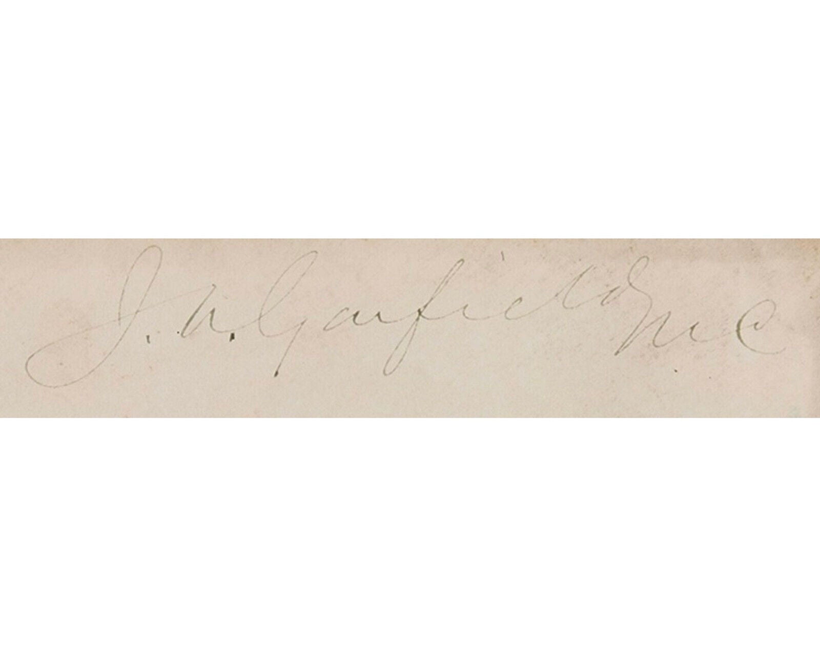 President JAMES A. GARFIELD Signed Free Frank BAS Authentication