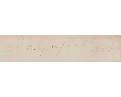 President JAMES A. GARFIELD Signed Free Frank BAS Authentication
