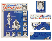 Mickey Mantle, Yogi Berra, Joe DiMaggio & Whitey Ford Signed Yankees Program JSA