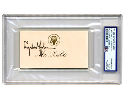 President Lyndon B. Johnson Signed White House Placecard from Pres. Dinner PSA