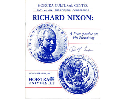 President Richard Nixon Signed Hofstra University Program PSA Gem Mint 10 Auto