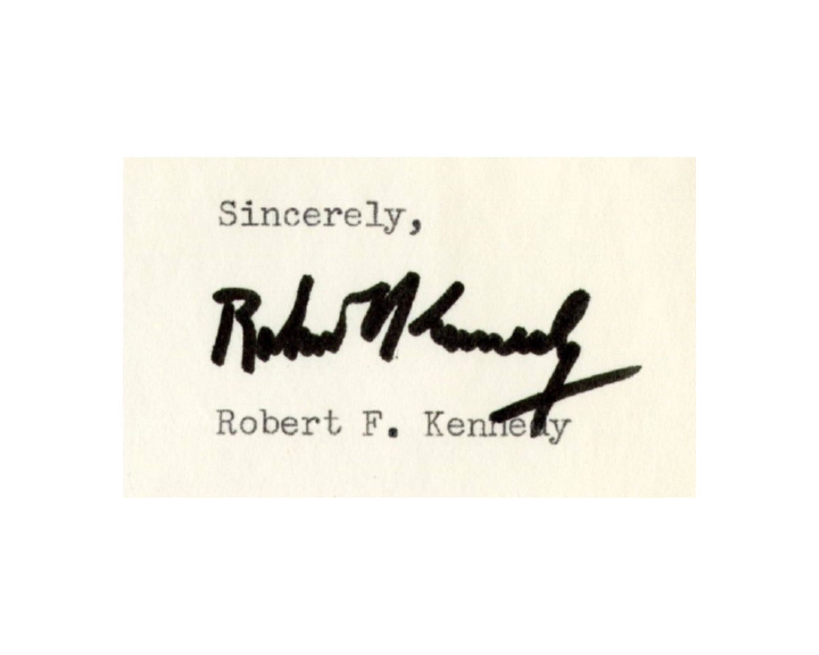 Senator Robert F. Kennedy Signed Letter Autograph JSA Bold Auto! "10 Quality?"