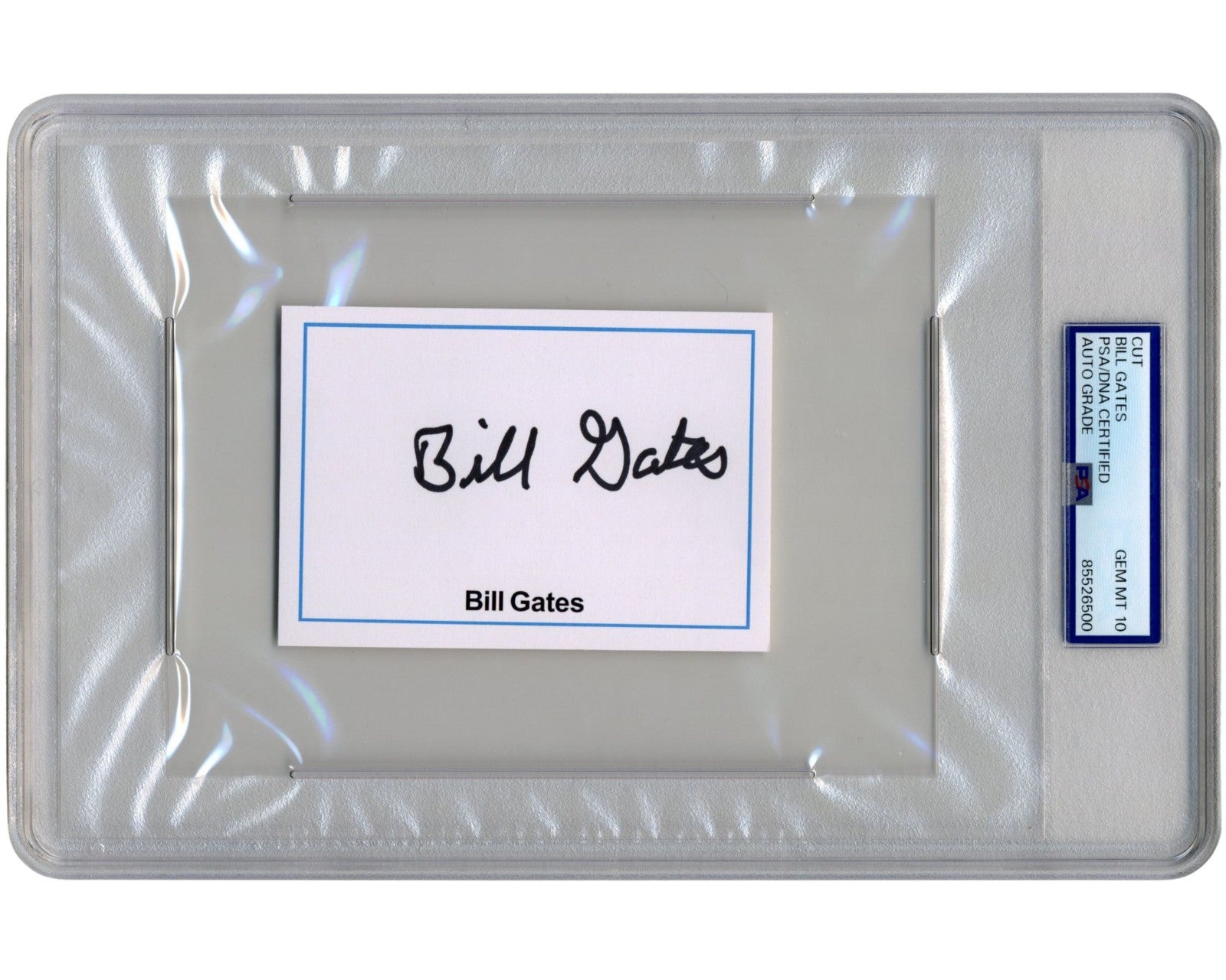 Iconic Microsoft Founder Bill Gates Signed Cut Autograph PSA Gem Mint 10