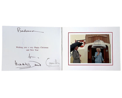 KING CHARLES III & QUEEN CONSORT CAMILLA Signed Christmas Card PSA Auto