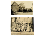 Antique RPPC Real Photo Postcard of Dalton Gang Death Alley & Coffeyville Raid