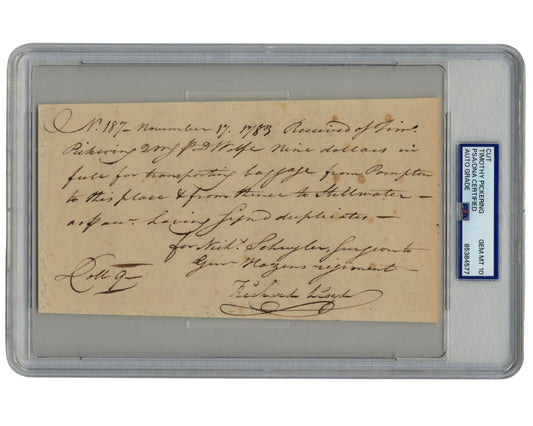Timothy Pickering Moves Military Supplies Days After Brit. Evac. PSA Gem Mint 10
