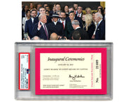 2025 President Donald Trump Inauguration Ceremony Purple Ticket PSA Mint 9