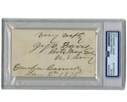 Union General JEFFERSON C. DAVIS Signed Cut PSA, Defended Ft. Sumter @ War Start