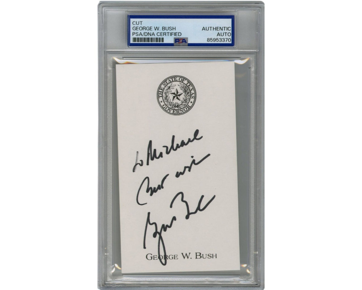President George W. Bush Signed Cut as Texas Governor! "To Michael" PSA