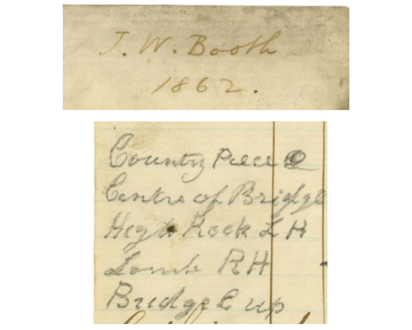 John Wilkes Booth Personally Owned Scenery List w/ Handwritten Edit by Booth