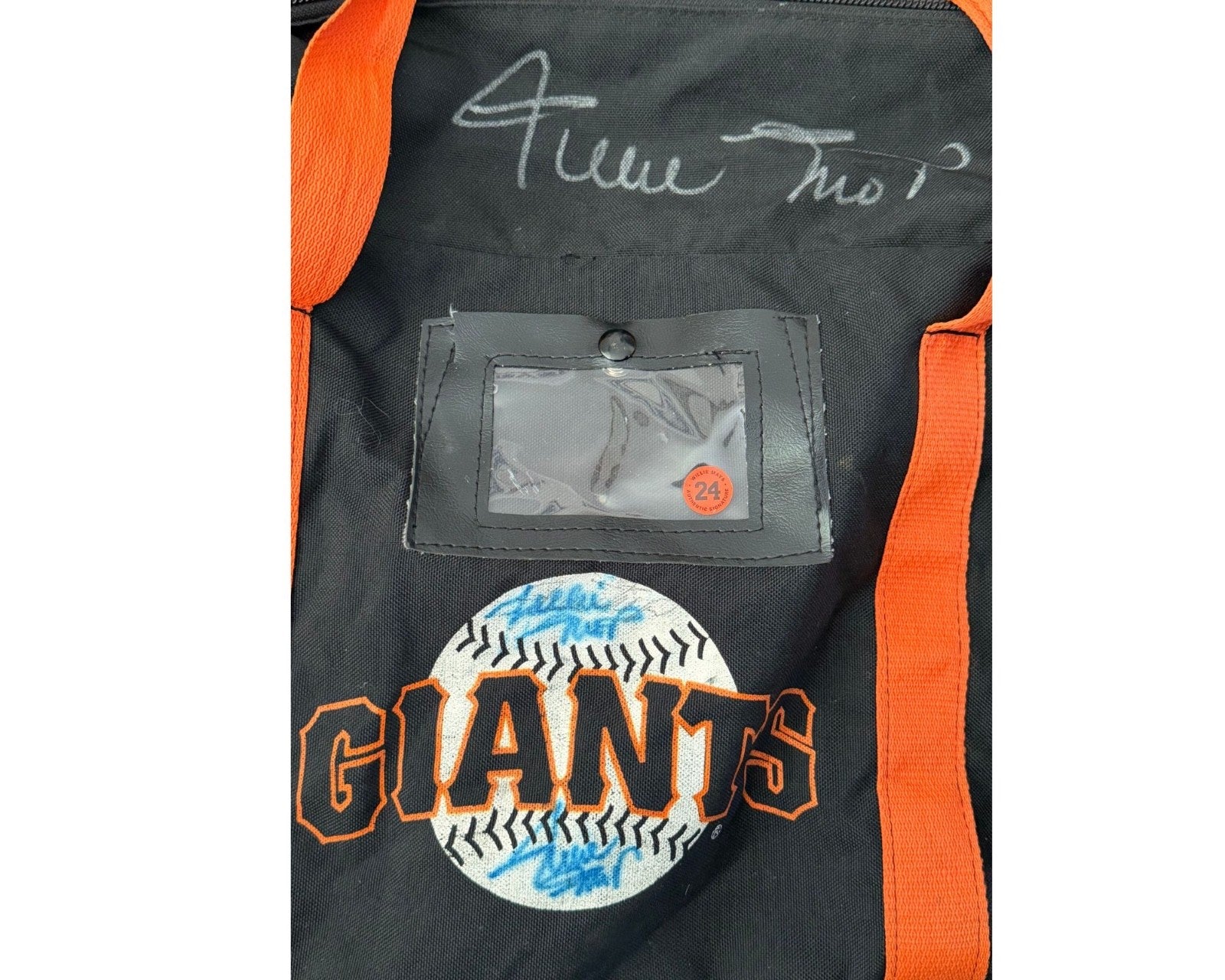 Willie Mays Owned, Used & Signed 7x SF Giants Equipment Bag! Ex. Mays Estate