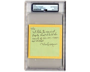 WWII Hero Chuck Yeager Signed Note "I Held The Rank of PVT, PFC..." PSA Auto