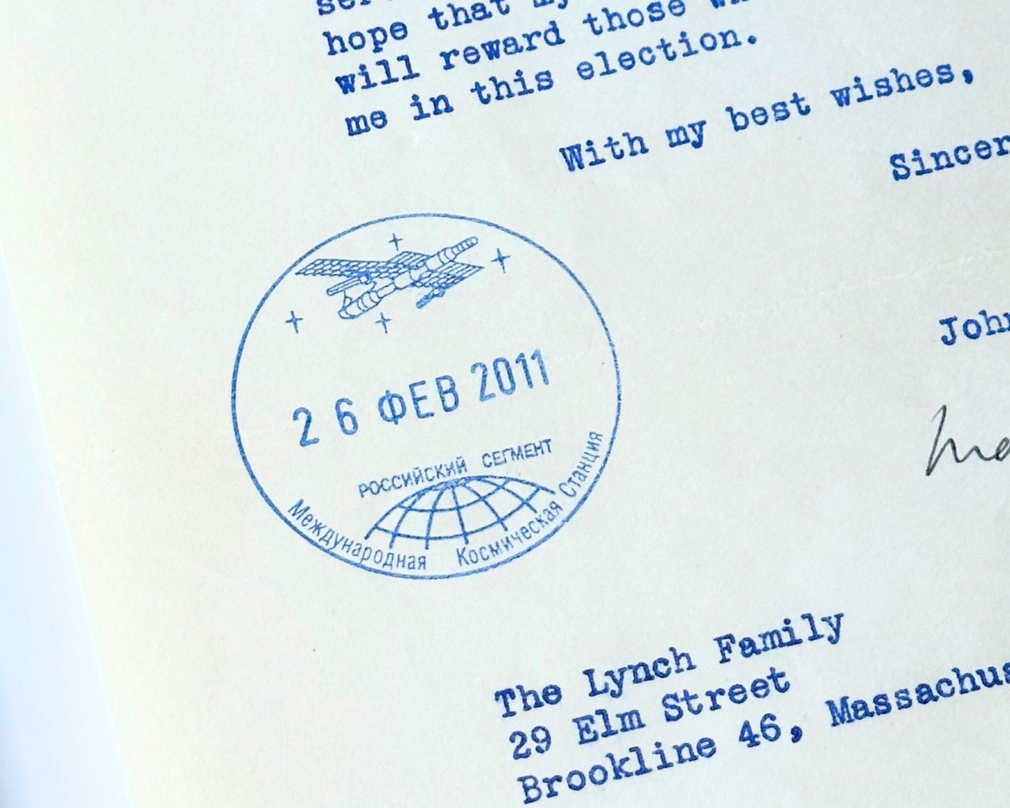 President John F. Kennedy Signed Letter Flown to Intl. Space Station! PSA Auto