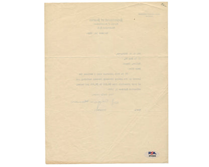 FBI Dir. J. Edgar Hoover Signed Letter Promoting FBI Agent! Early Example! PSA
