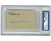 President Herbert Hoover Signed "Waldorf Astoria Towers" Cut Autograph PSA