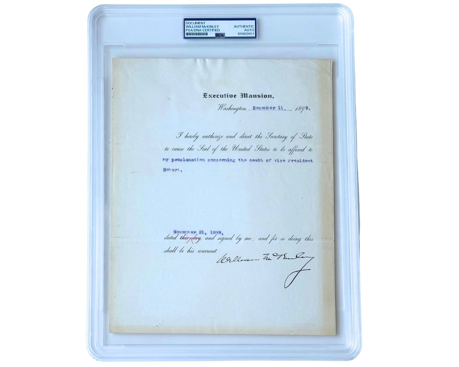 President William McKinley Announces Death of VP - The Rise of T. Roosevelt! PSA