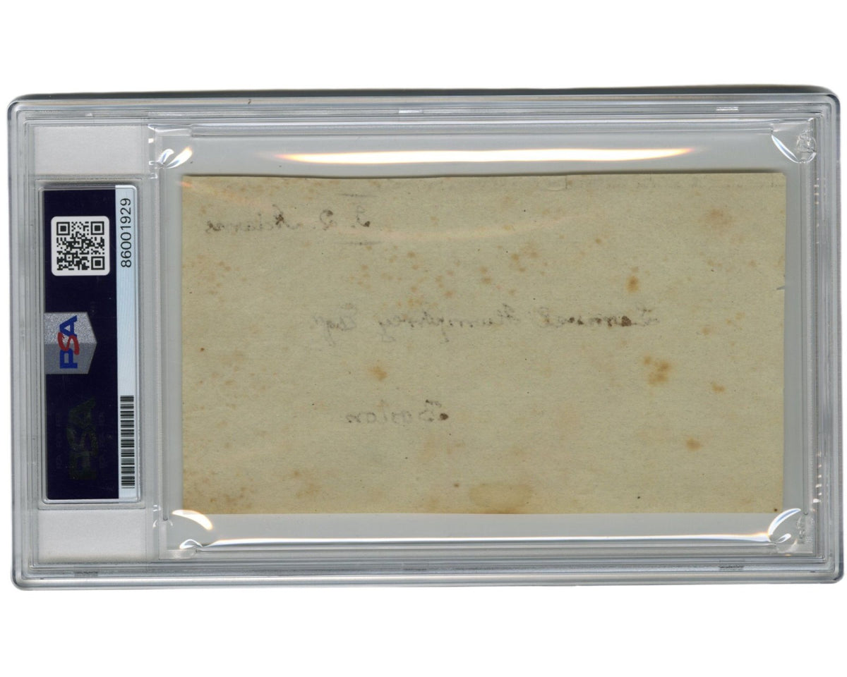 President John Quincy Adams Signed Free Frank to Boston! Gorgeous Example PSA