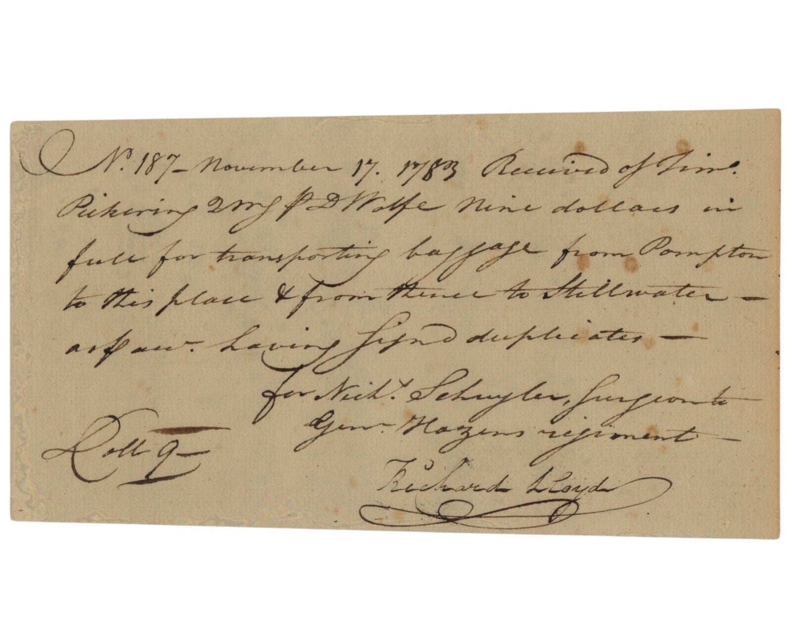 Timothy Pickering Moves Military Supplies Days After Brit. Evac. PSA Gem Mint 10