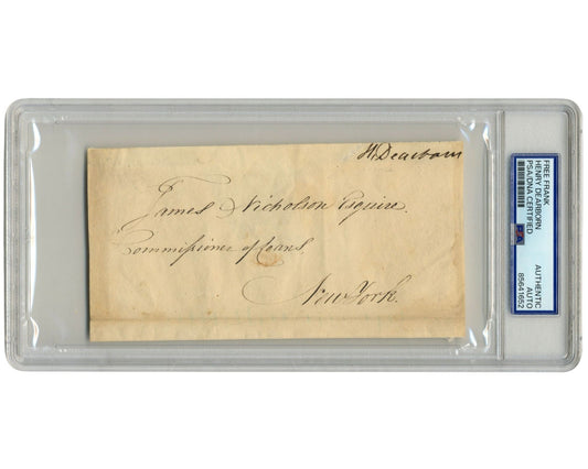 Rev. War Hero & Secretary of War Henry Dearborn Signed Free Frank PSA Auto
