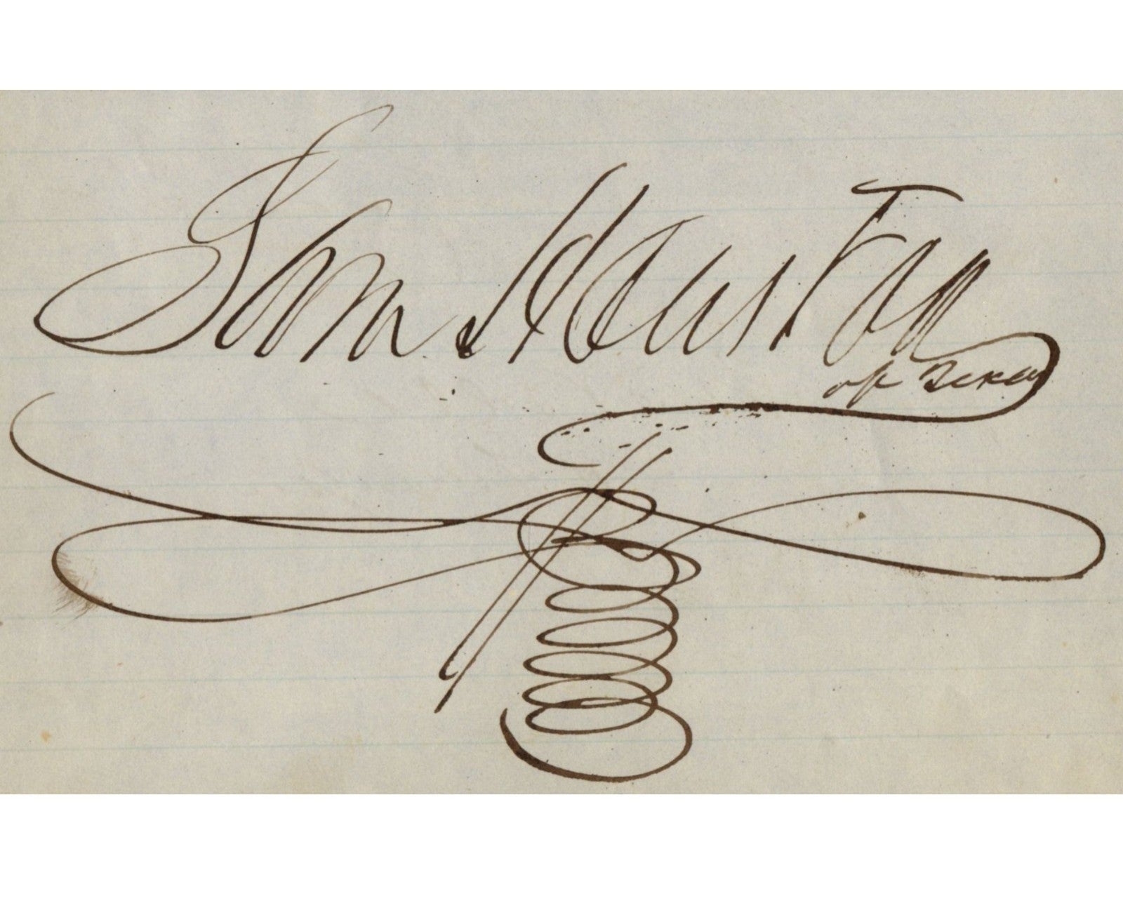 Gorgeous SAM HOUSTON Signed Cut PSA Auto 1st President of The Republic of Texas