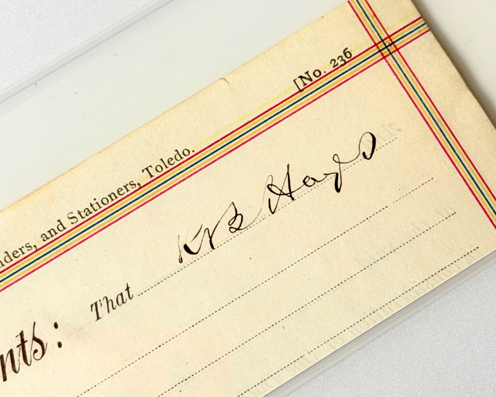 President Rutherford B. Hayes Signed Quit Claim Deed Cut Document PSA Auto