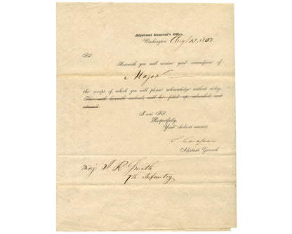 Civil War Key Confederate Adj. General Samuel Cooper Promotes Soldier PSA Auto