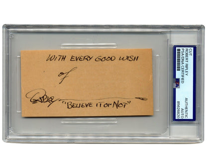 Robert Ripley "Ripleys Believe it or Not" Signed Cut PSA Auto - Unique!