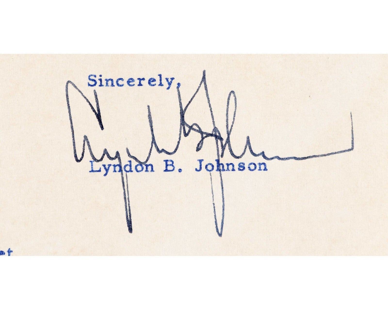 President Lyndon B. Johnson Signed Letter on Natural Gas Deregulation Bill JSA
