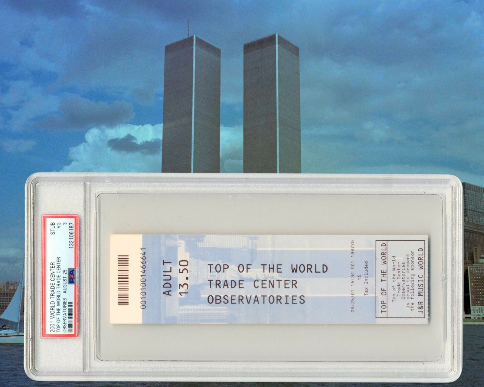 World Trade Center Observatory Ticket PSA 3 - 8/25/01 - 17 Days Prior to 9/11