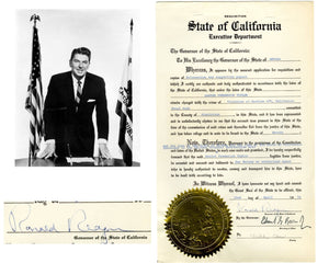 Ronald Reagan Signed Requisition Document as Governor for a Nevada Forger!