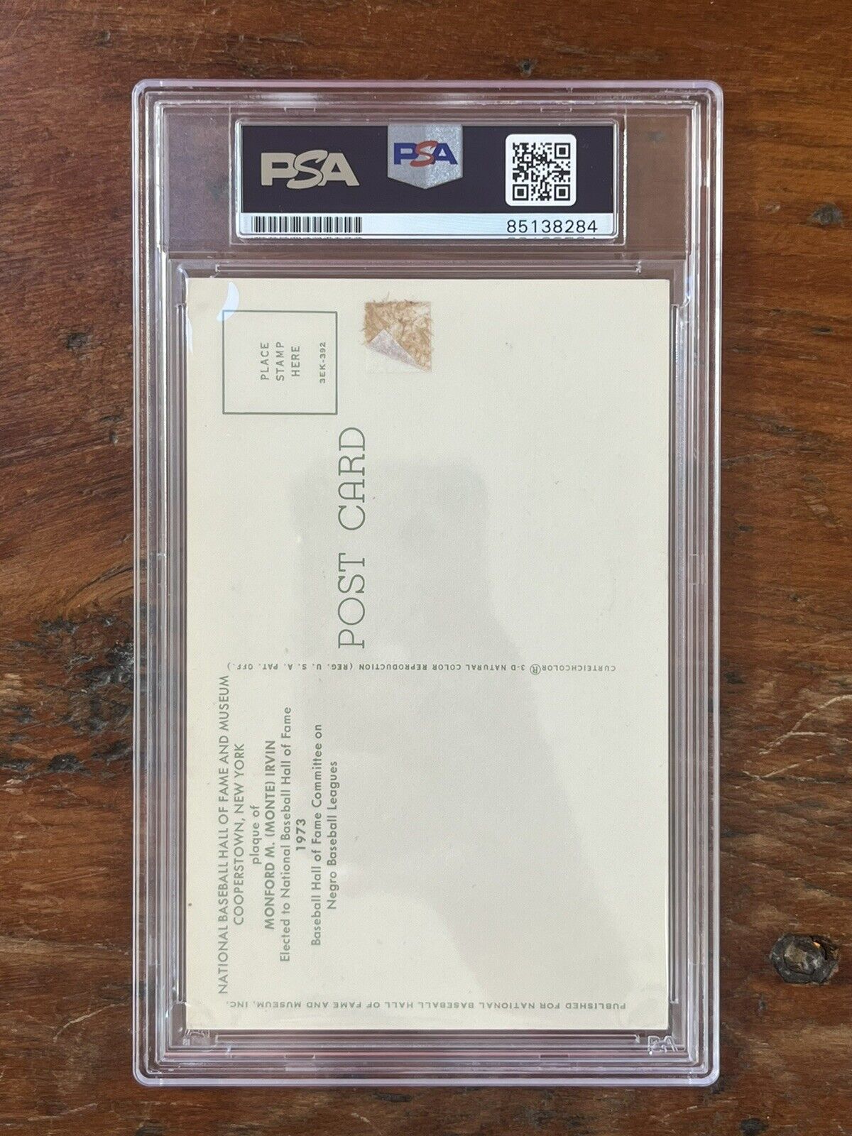 Monte Irvin Signed HOF Post Card PSA Mint 9 Auto