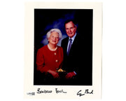 President George H. W. Bush & Barbara Bush Signed Photo JSA Auto
