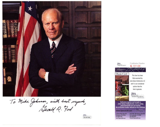 Presidnet Gerald Ford Signed Photograph JSA Auto
