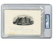 Jacqueline “Jackie” Kennedy Signed Engraving to Warren Comm. Members Wife! PSA