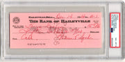 Warren Spahn Signed Auto Autograph Check PSA 8 HOF BRAVES
