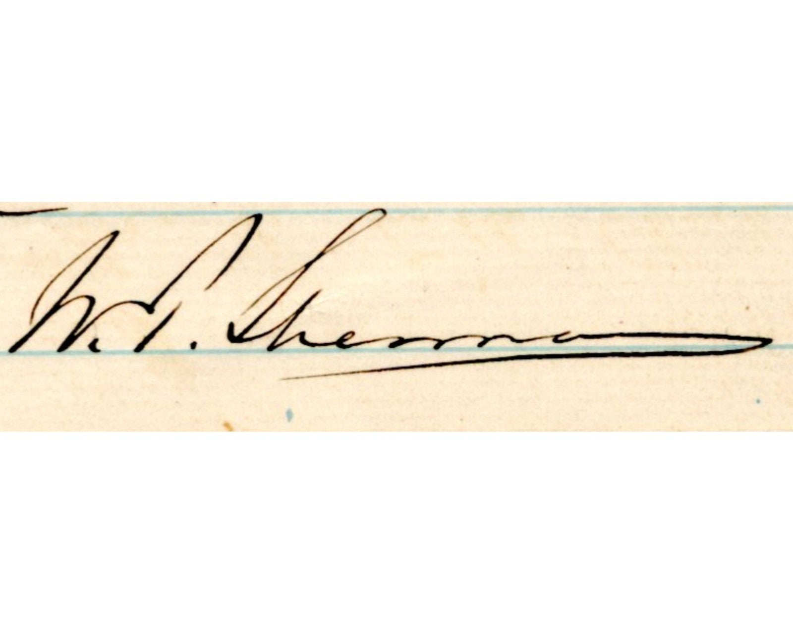General W.T. SHERMAN Signed Letter Honors Pres. Garfield Post Assassination PSA