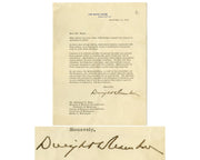 Dwight Eisenhower Signed Letter Pledging to Help Farmers w/ US Policy PSA