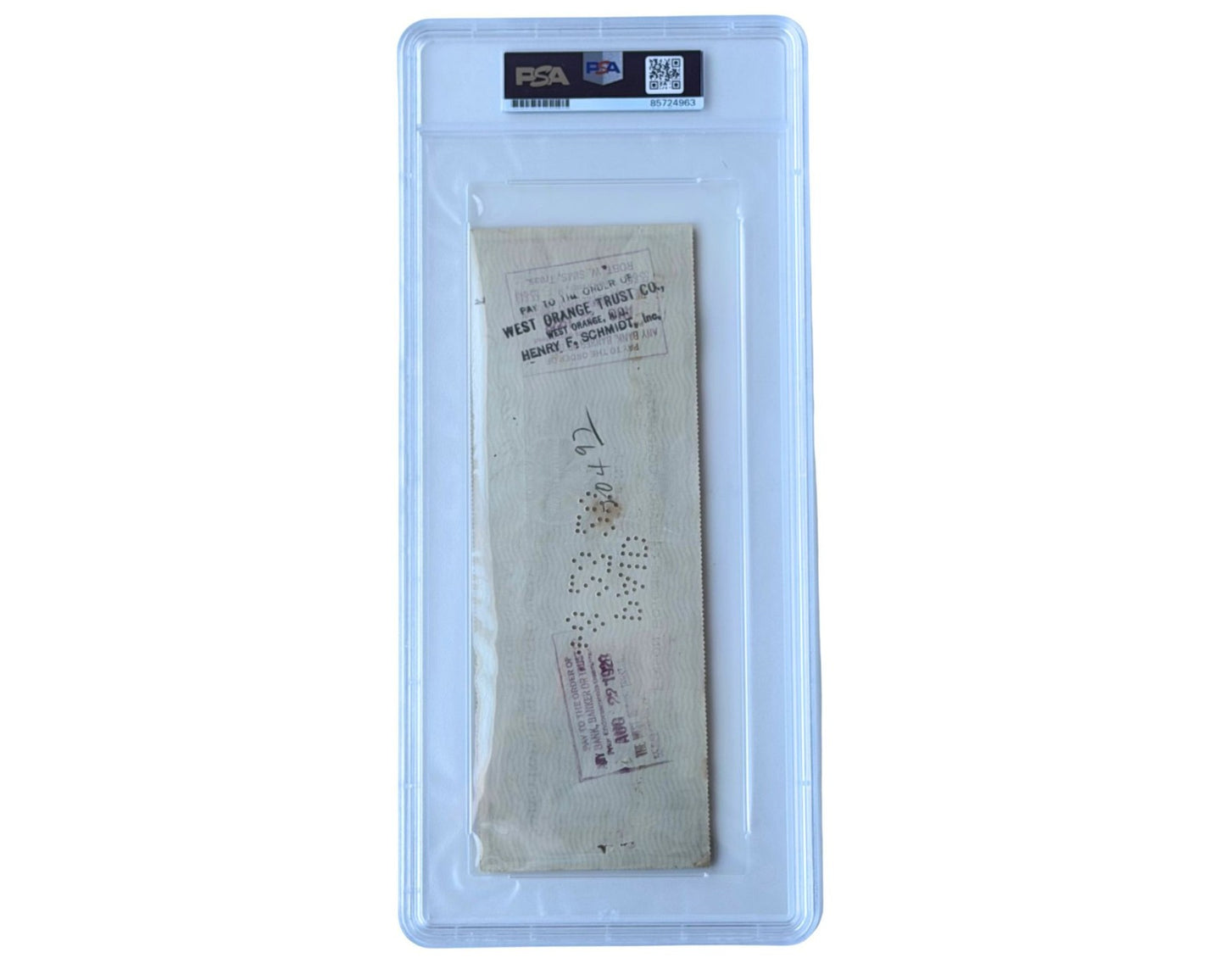 Inventor of the Light Bulb Thomas Edison Boldly Signed Check PSA Auto