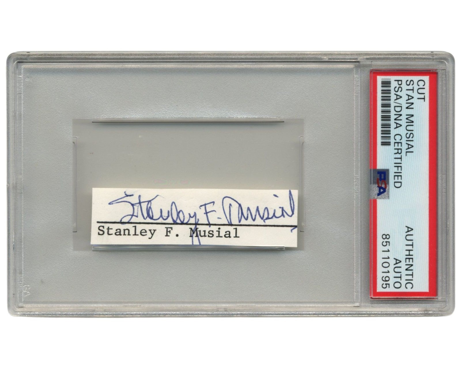 Stan Musial Signed Cut Autograph PSA Auto - Bold Example from Cardinals Legend!