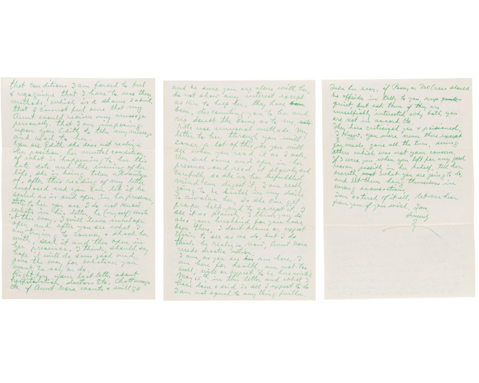 Ty Cobb Twice Signed 6 Page Handwritten Letter PSA & Beckett BAS Auto