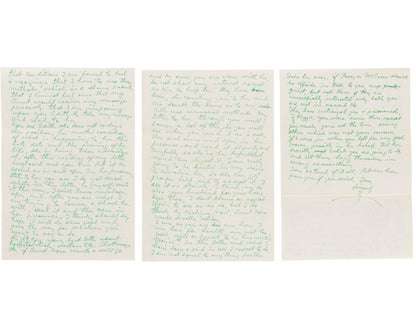 Ty Cobb Twice Signed 6 Page Handwritten Letter PSA & Beckett BAS Auto