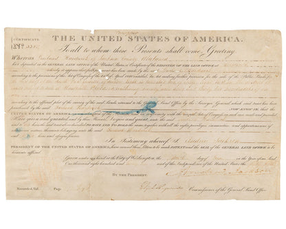 President Andrew Jackson Signed Alabama Land Grant after Indian Removal Act JSA