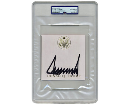 President Donald Trump Bold Signed Cut - PSA Authentic Auto