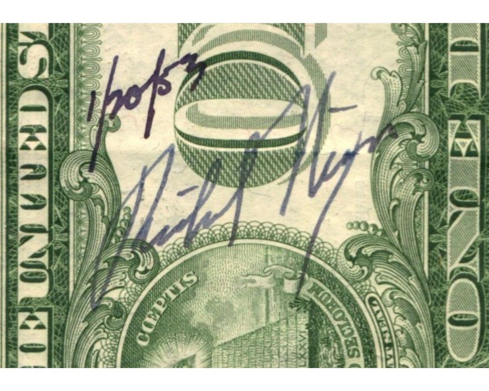 President RICHARD NIXON Signed Silver Certificate (Dollar Bill) PSA Gem Mint 10